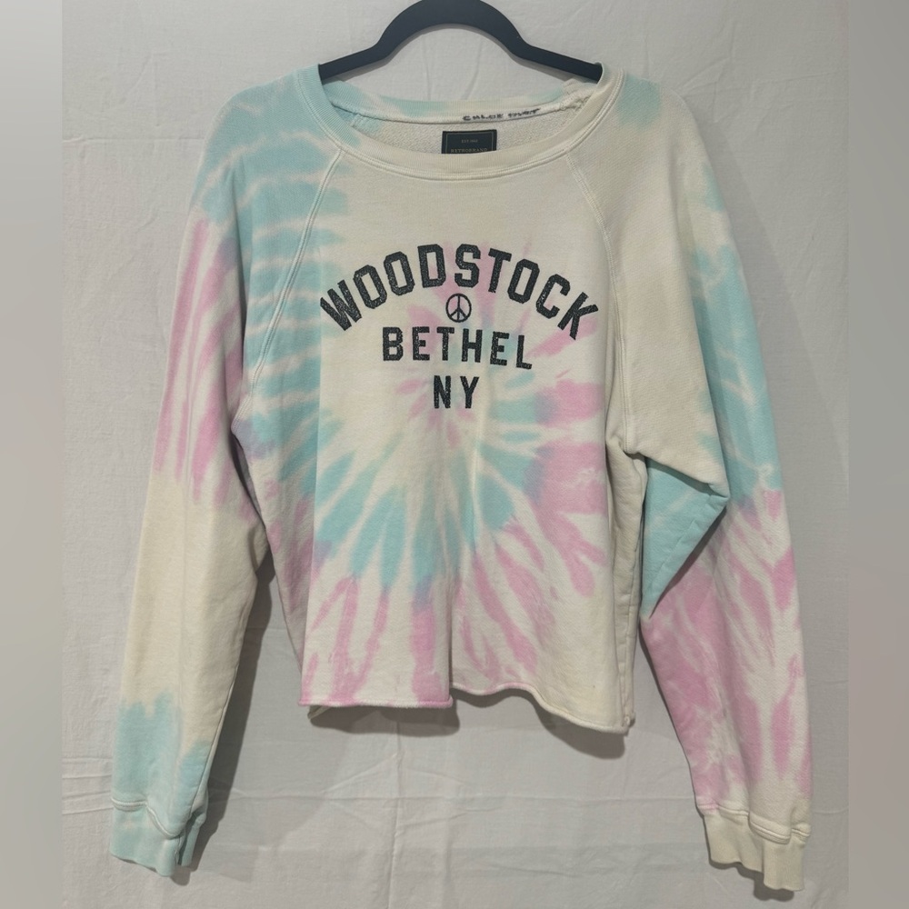 Tie-Dye Woodstock Sweatshirt (L)
